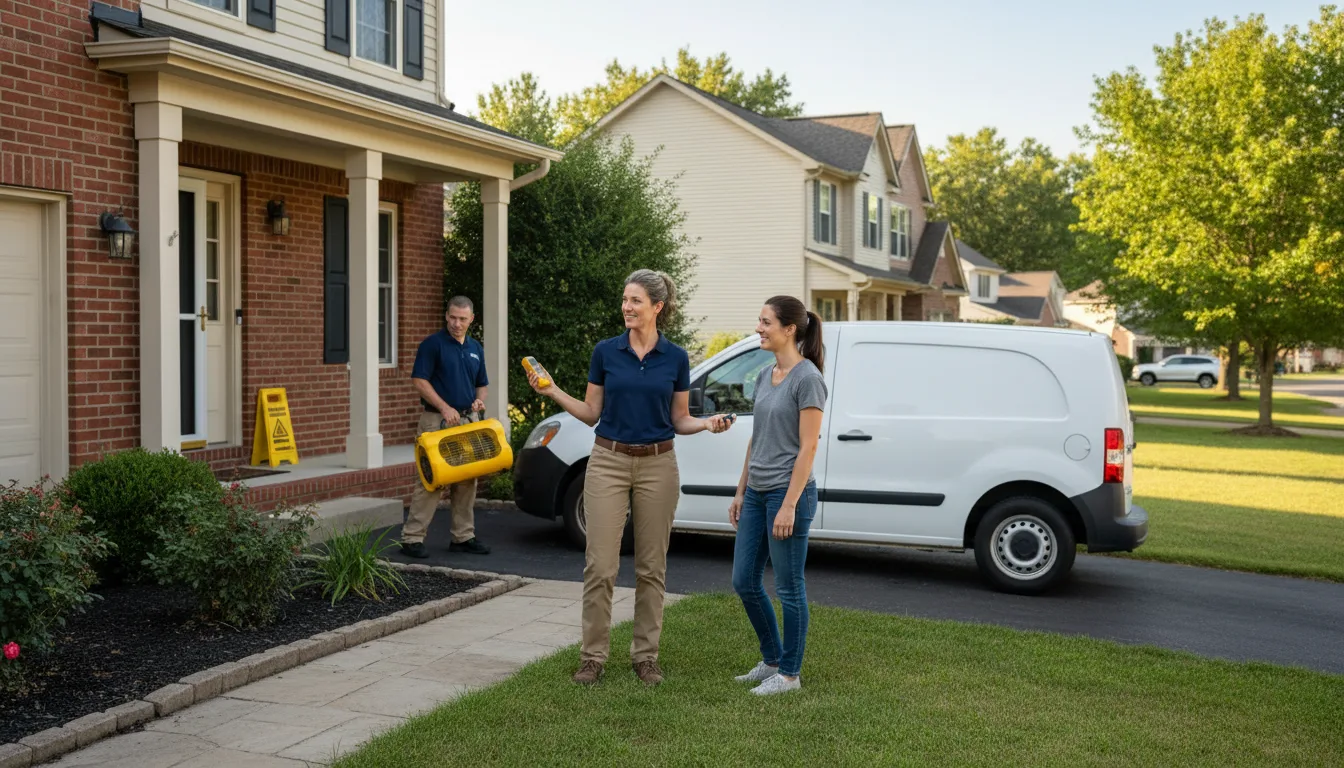 Residential water damage restoration in Meridian, MS